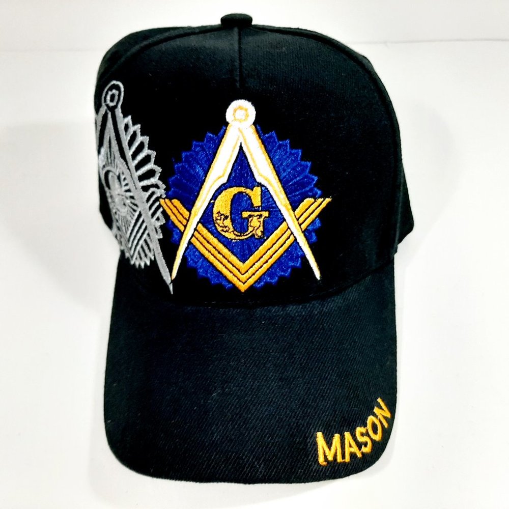 Mason Masonic Men's Ball Cap Embroidered Black Acr